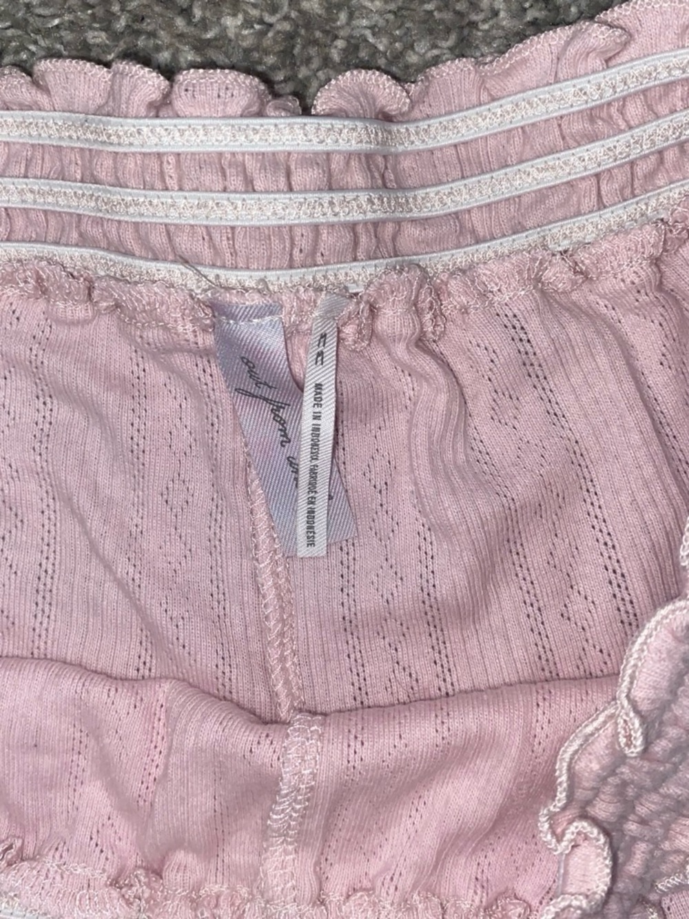 Pale Pink Ribbed Lounge set - Picture 2 of 3